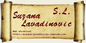 Suzana Lavadinović vizit kartica